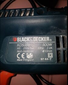 Příklepová vrtačka zn. Black & Decker - 3