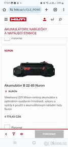 AKUMULÁTOR HILTI NURON B 22-55 , 85 , 170 NURON - 3