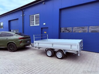Přívěsný vozík 300x185cm, hydraulicky sklopný 3-strany - 3