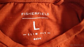 Bavlněné slim fit tričko FISHERFIELD - 3