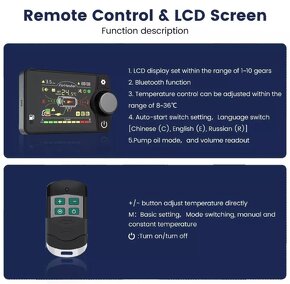Naftové topení 5 -8 kW, 12/24V, Auto START/STOP, BT - 3
