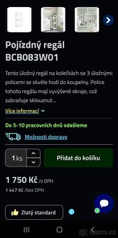 Nový mobilní bambusový vozík - regál - 3
