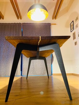 Luxusní jídelní stůl z masivního buku – moderní design - 3