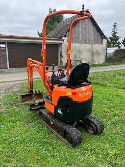 Prodám minibagr Kubota U10 s nulovým přesahem zádě - 3