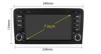 NOVÉ 7" Android 14 Autorádio Audi A3 8p, A4 B7, TT - 3