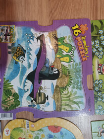 Puzzle krteček, minnie, frozen, medvídek pú - 3