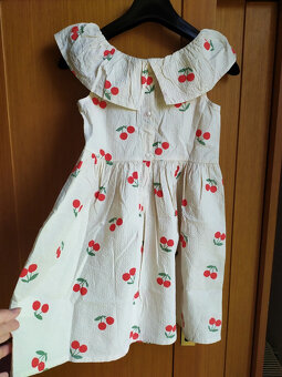 Nové letní šaty, třešně, H&M, vel. 128 - 3