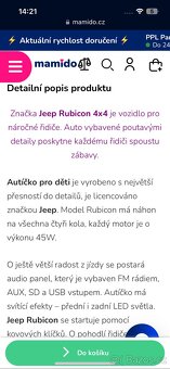 Elektrické autíčko Jeep 4x4 - 3