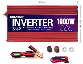 Měnič 12-230V, čistý sinus, vhodný pro Teslu - 3