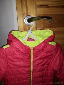 Dívčí jarní podzimní bunda červená vel 104 přechodová - 3