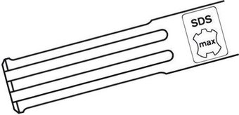 Drážkovací dláto SDSMAX 280mm - 3