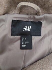 H&M dámský hnědý krátký kabátek, vel. 36 - 3