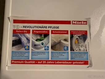 Prodám sušičku Miele s Tepelným čerpadelm Miele WPTKB155 T1 - 3