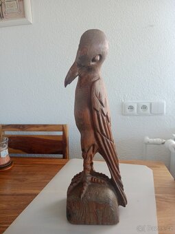 Dřevěná soška mytického ptáka - 3