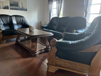 Kožená rustikálni sedací souprava - 3