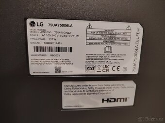 LG TV 75, 189cm Úplně nová se zárukou - 3
