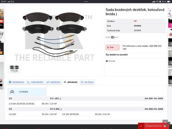 Brzdové desky Citroen C5 - 3