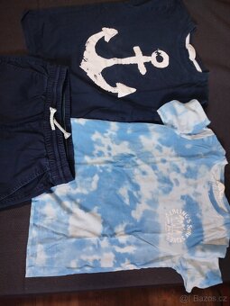 Modré kalhoty a trička vel 8-10let - 3