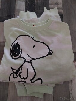 Dívčí tepláky a mikina crop top 152 Snoopy - 3