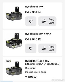 Náhradní baterka do Ryobi 4Ah - 3