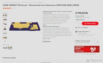 Dark Project KD98A Sunset - mechanická herní klávesnice - 3