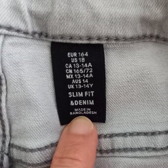 Chlapecké džínové kraťasy H&M vel.164 - 3