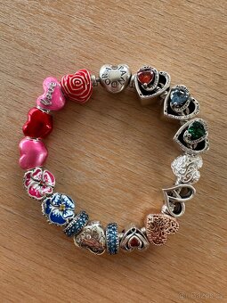 Růžová maceška přívěsek na Pandora náramek - 3