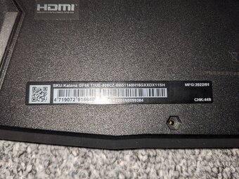 Herní notebook MSI Katana I5 RTX 3060 - 3