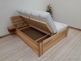Nová dřevěná masivní postel, jasan, nosnost 700 kg, Odvezu - 3