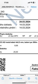 Kabel Jablotron zabezpečovačka - 3