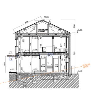 Stavební pozemek 601 m² s projektem dvoupodlažního RD - 3