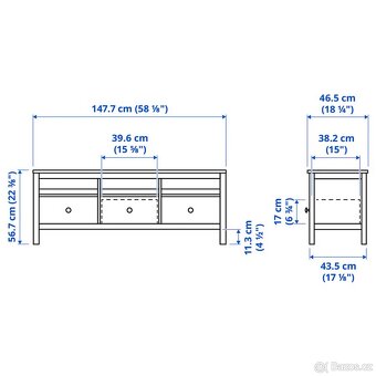 Televizní stolek Ikea Hemnes - 3