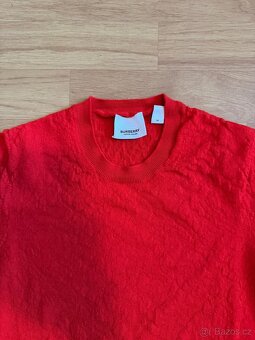 Dámsky červený svetr Burberry M - 3