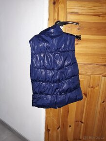 Dívčí jarní podzimní vesta vestička vel 122 modrá - 3