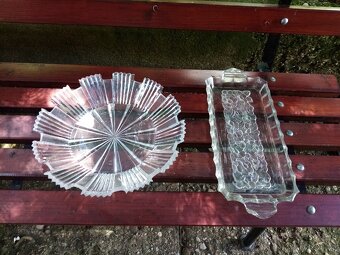 retro broušená mísa+tác - 3