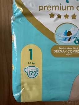 Plenky pampers premium care 1, 144ks,active baby 43ks, dada1 - 3