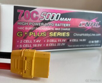 CNHL G+Plus 5000mAh 14.8V 4S 70C LiPo baterie – XT90 - 3