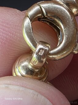 Pánský zlatý řetízek 14k ,585 Versace - 3