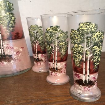 džbán a šest sklenic malovaná souprava - 3