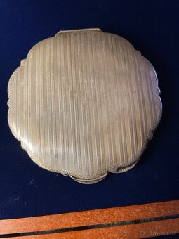 VELKÁ luxusní stříbrná PUDŘENKA-120g stará 110let - 3