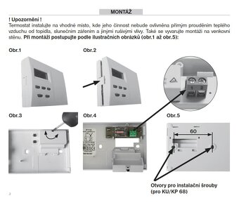 prostorový termostat PT10 - 3