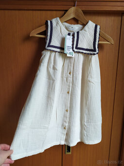 Nové letní šaty s límečkem, námořnice, H&M, vel. 122 - 3