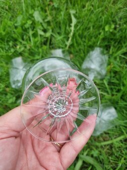 5 sklenic broušené sklo - 3
