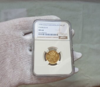 ★★★Zlatý Dukát Karel IV. 1978 ★NGC MS 64★ Top Stav Vzácný - 3