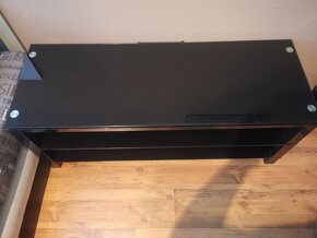 TV stolek, černý, skleněný - 3