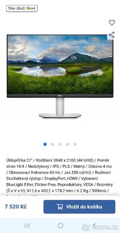 Monitor 27" DELL S2721QSA 4K UHD - 3