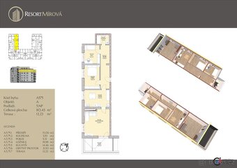 Prodej bytu 3+kk s terasou, 92,66 m2, Mírová, Rychnov nad Kn - 3