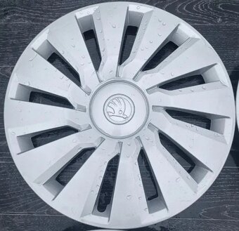 Poklice Škoda 16" - Sada 4ks TOP stav - 3