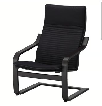 Černé křeslo Poëng z Ikea - 3