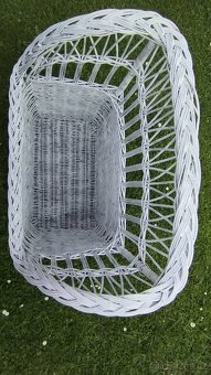 Velký proutěný dekorativní koš - 3